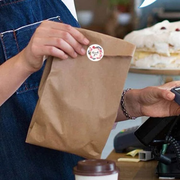 New 500 Pcs Floral Thank You Stickers 1 Inch Stationery Small Business Stickers - Picture 10 of 16